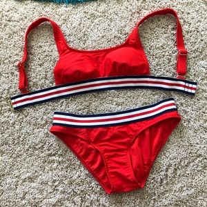 Target red, white, and blue bikini set
